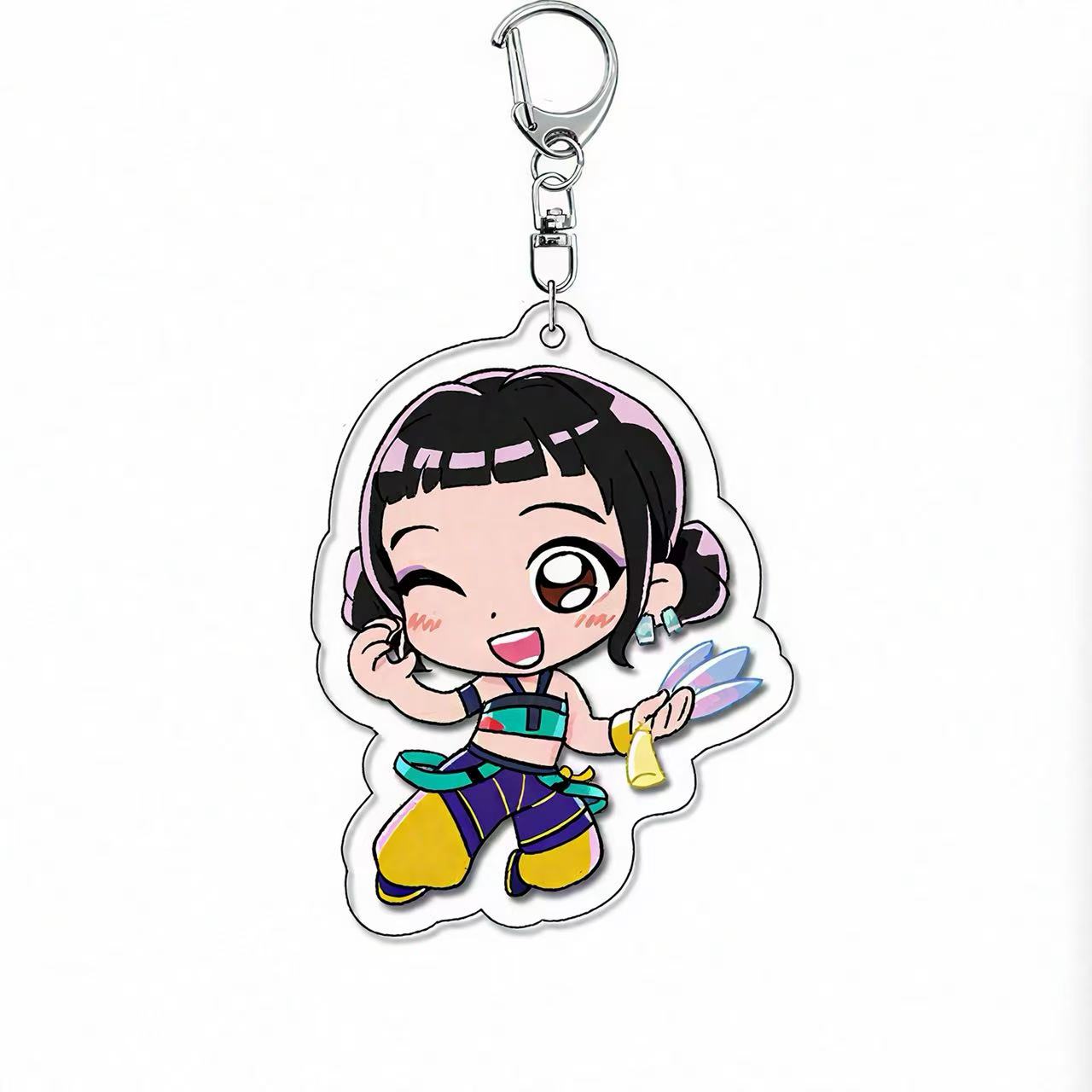 KPOP Demon Slayer Girls Acrylic Keychain – Rumi, Mira & Zoe