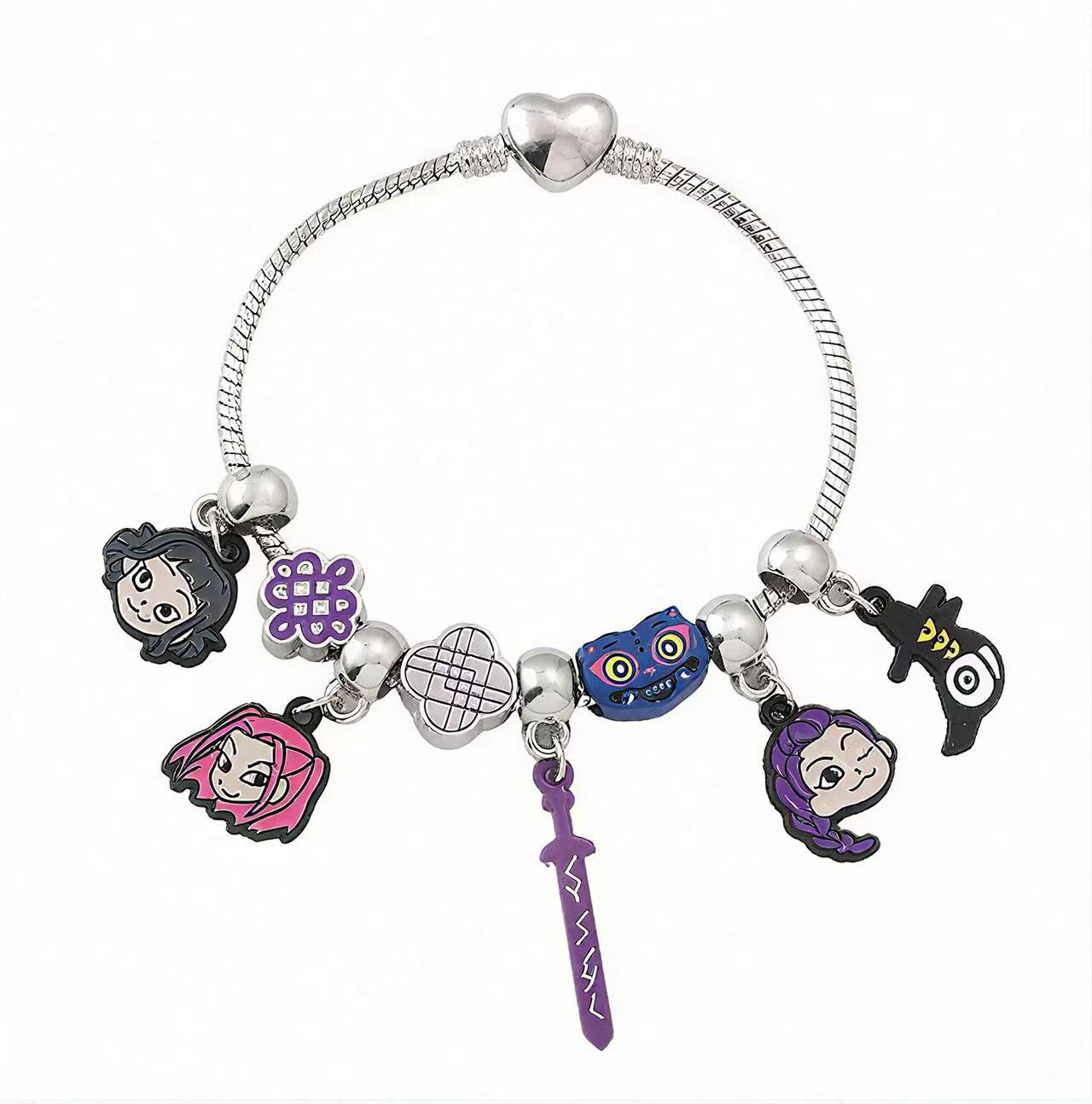 KPOP Demon Slayer Girls Beaded Bracelet DIY Gift Set