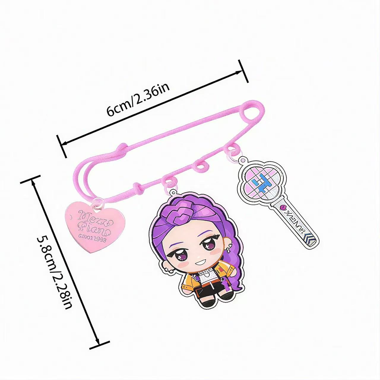 Demon Slayer Girls Acrylic Keychain & Brooch Pin – KPOP Merch