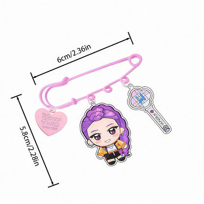 Demon Slayer Girls Acrylic Keychain & Brooch Pin – KPOP Merch
