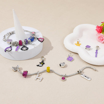 KPOP Demon Slayer Girls Beaded Bracelet DIY Gift Set