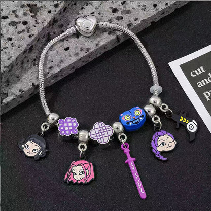 KPOP Demon Slayer Girls Beaded Bracelet DIY Gift Set