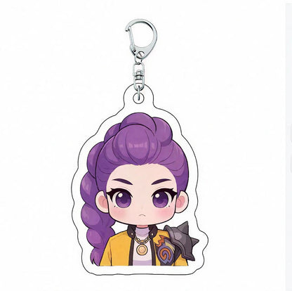 KPOP Demon Slayer Girls Acrylic Keychain – Rumi, Mira & Zoe