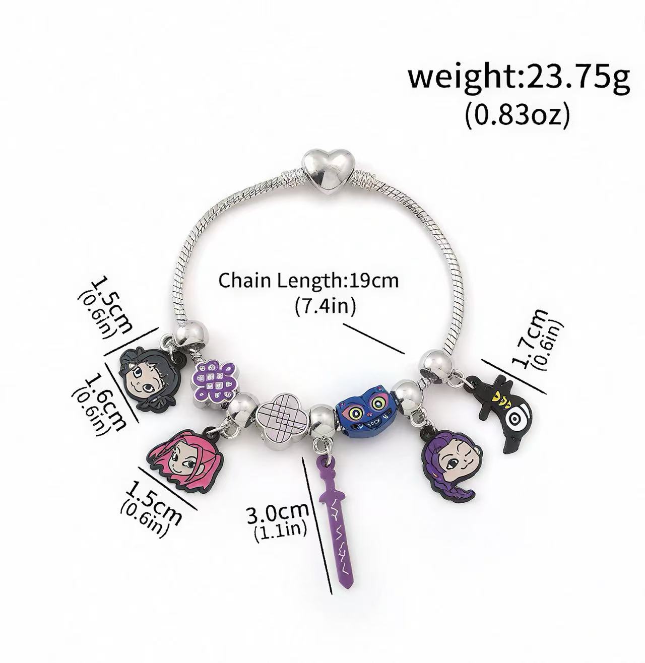 KPOP Demon Slayer Girls Beaded Bracelet DIY Gift Set