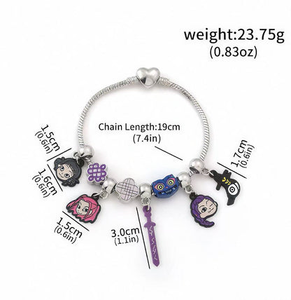 KPOP Demon Slayer Girls Beaded Bracelet DIY Gift Set