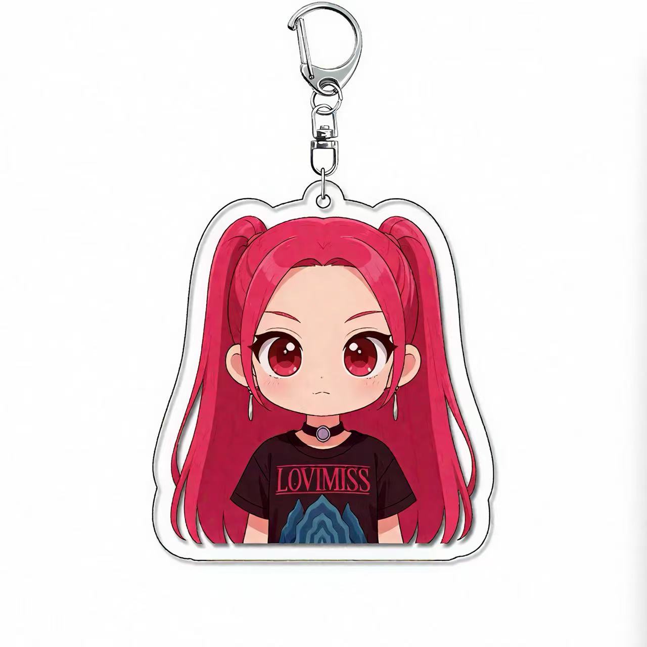 KPOP Demon Slayer Girls Acrylic Keychain – Rumi, Mira & Zoe