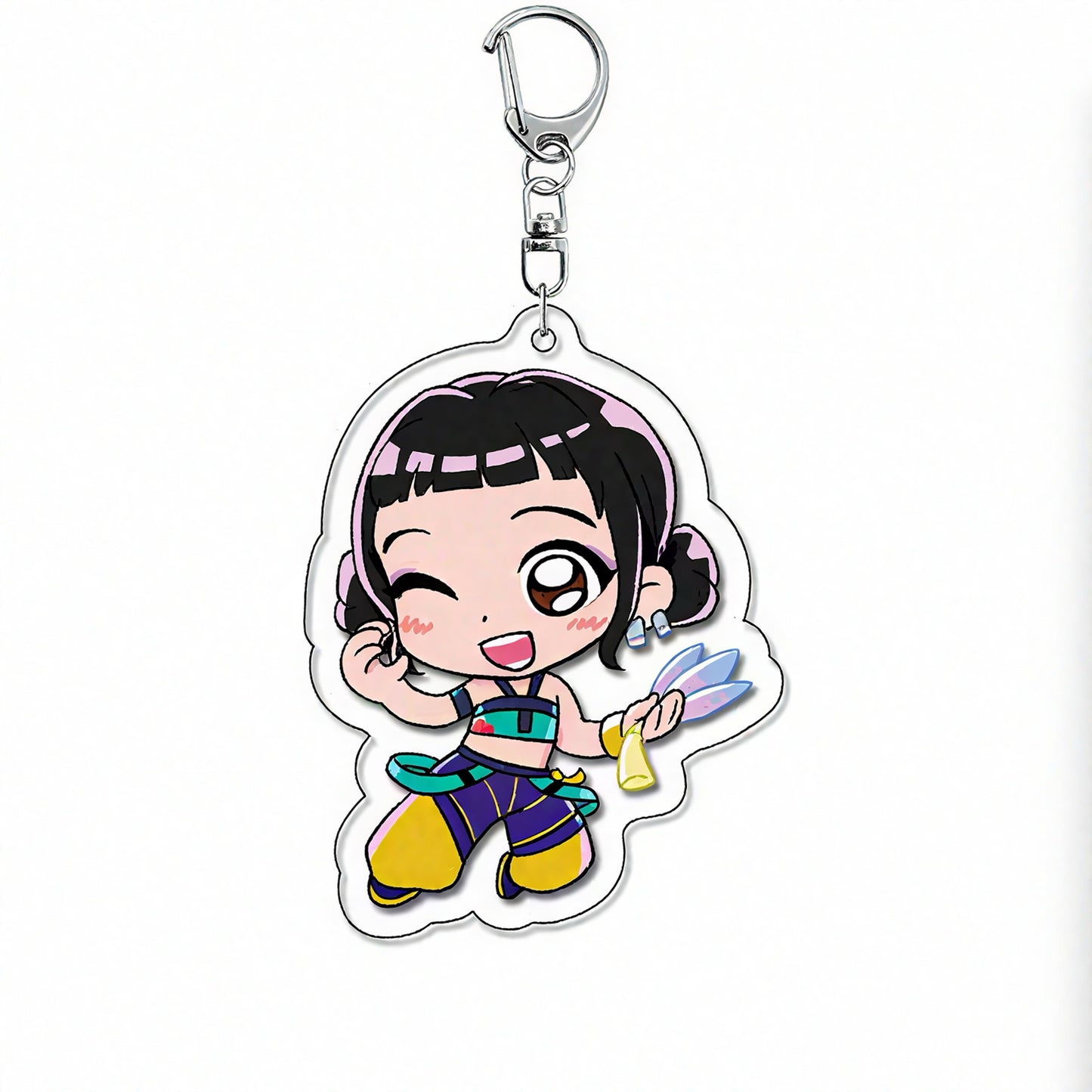 KPOP Demon Slayer Girls Acrylic Keychain – Rumi, Mira & Zoe
