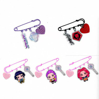 Demon Slayer Girls Acrylic Keychain & Brooch Pin – KPOP Merch