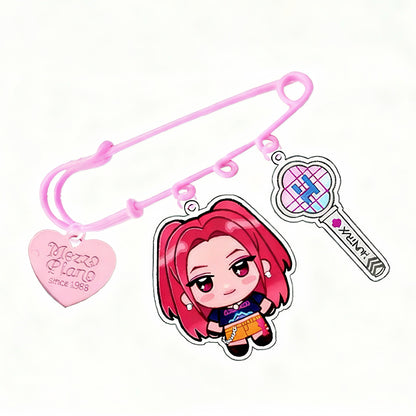 Demon Slayer Girls Acrylic Keychain & Brooch Pin – KPOP Merch
